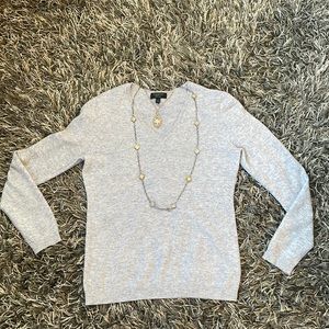 Charter Club 100% Cashmere Sweater Like New Gray Small